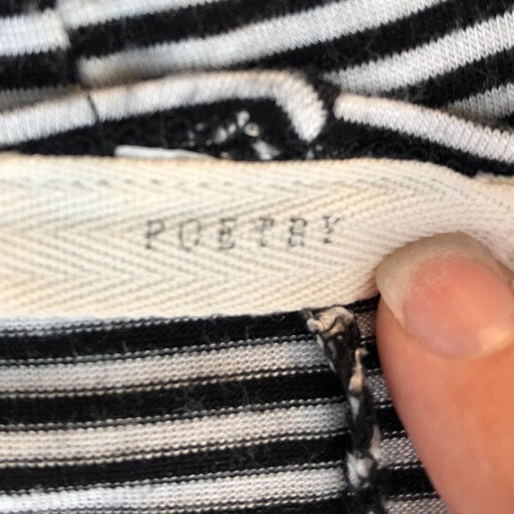 Poetry Striped Cover-Up Dress OS + Flip Flops Sz 9-10 - Picture 8 of 14